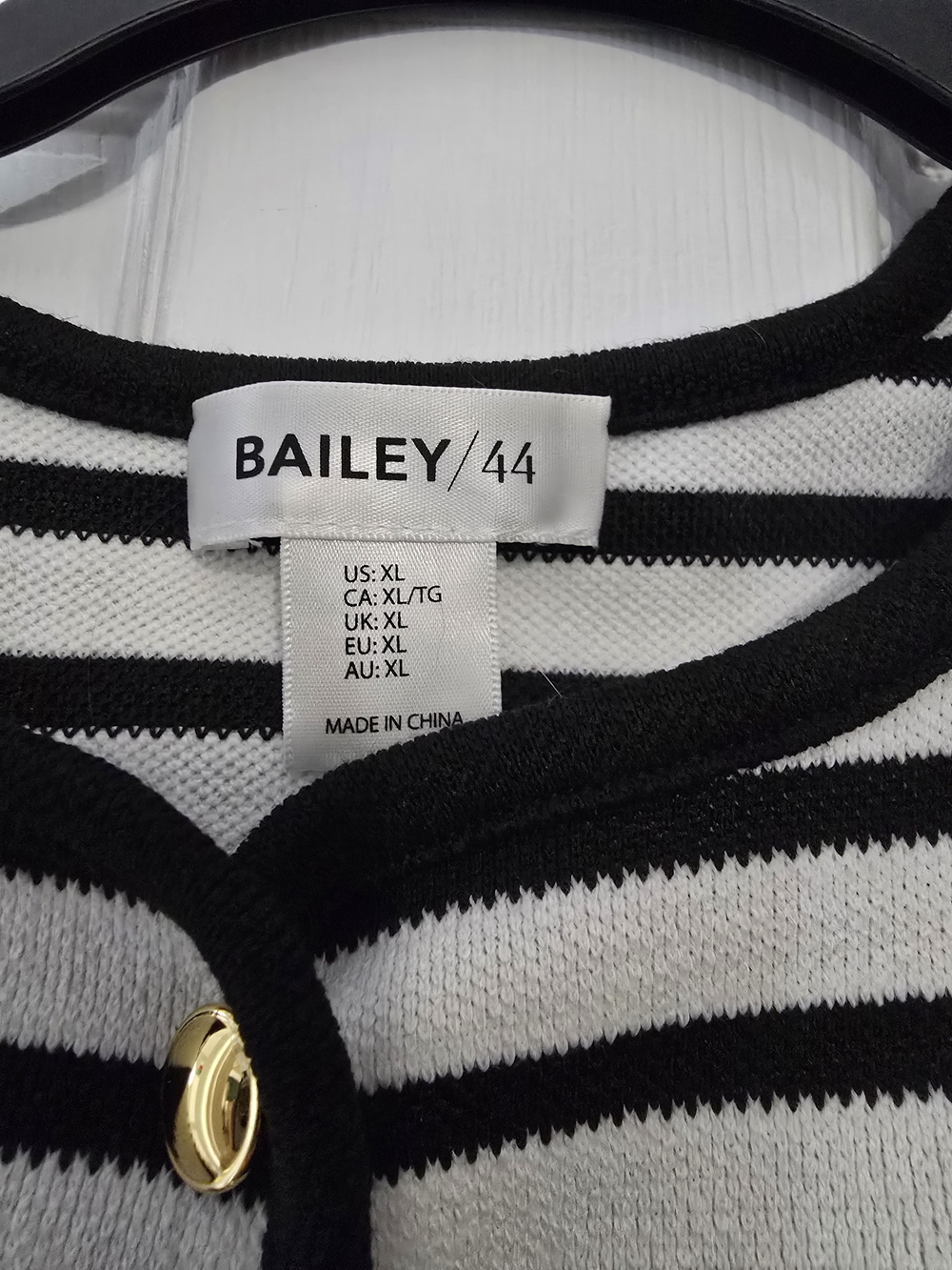 Bailey 44 Black and White Striped Top